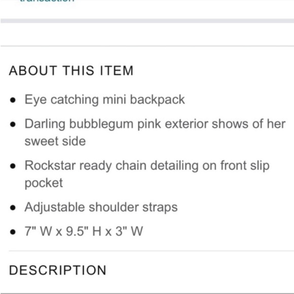 Justice Quilted Padded Initial Mini Backpack Purse - Picture 6 of 6